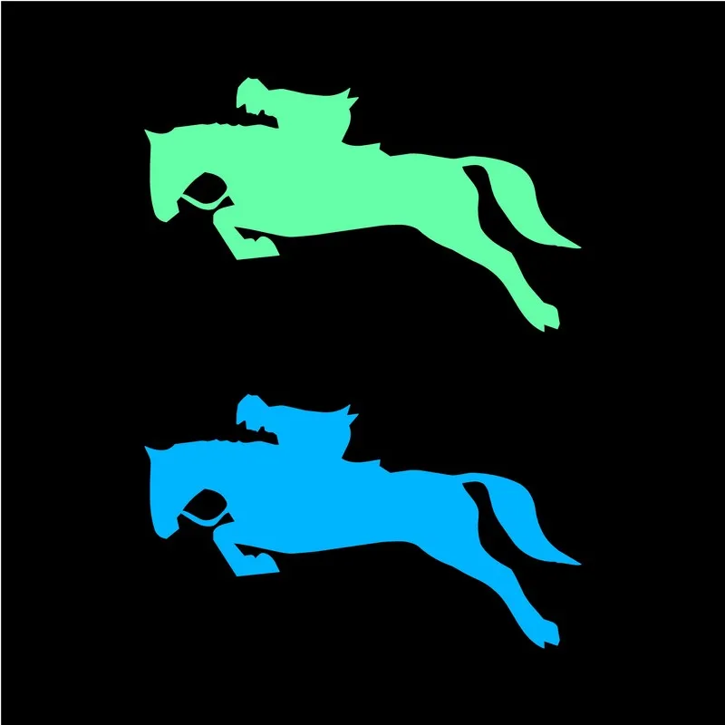 Мужская наклейка для езды на лошадях и прыжках светится в темноте забавная