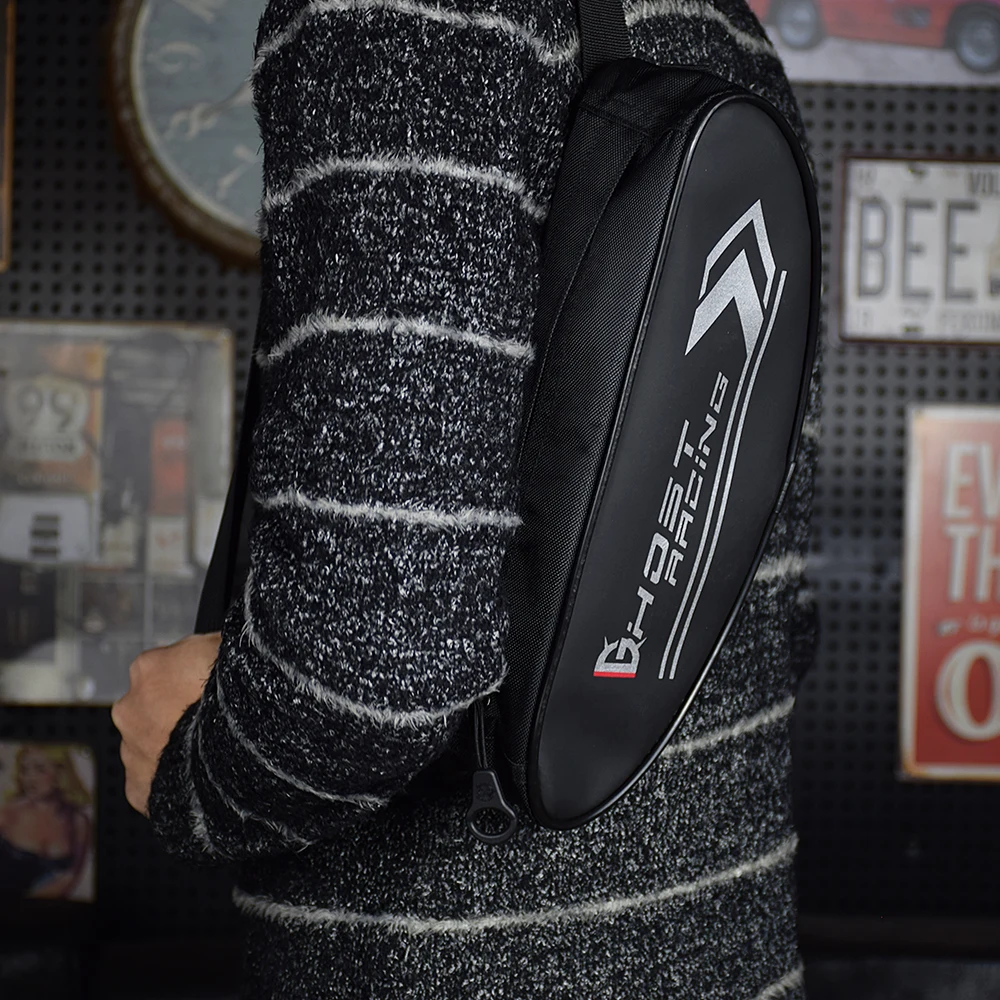

GHOST RACING Motorcycle Handlebar Bag Phone GPS Bag Chest Backpack Messenger Backpack Shoulder Travel Car Front Bag