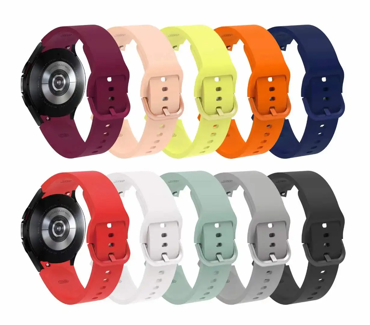 

For Samsung Galaxy Watch 4 Classic 42mm 40mm Strap For Samsung Watch4 46mm 44mm Replacement Strap Sports Silicone Wristband