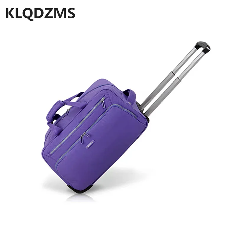KLQDZMS 20 Inch Women Outdoor Travel Backpack Multifunctional Sports Bags  Men Classic Trolley Luggage Casual  Suitcase On Wheel