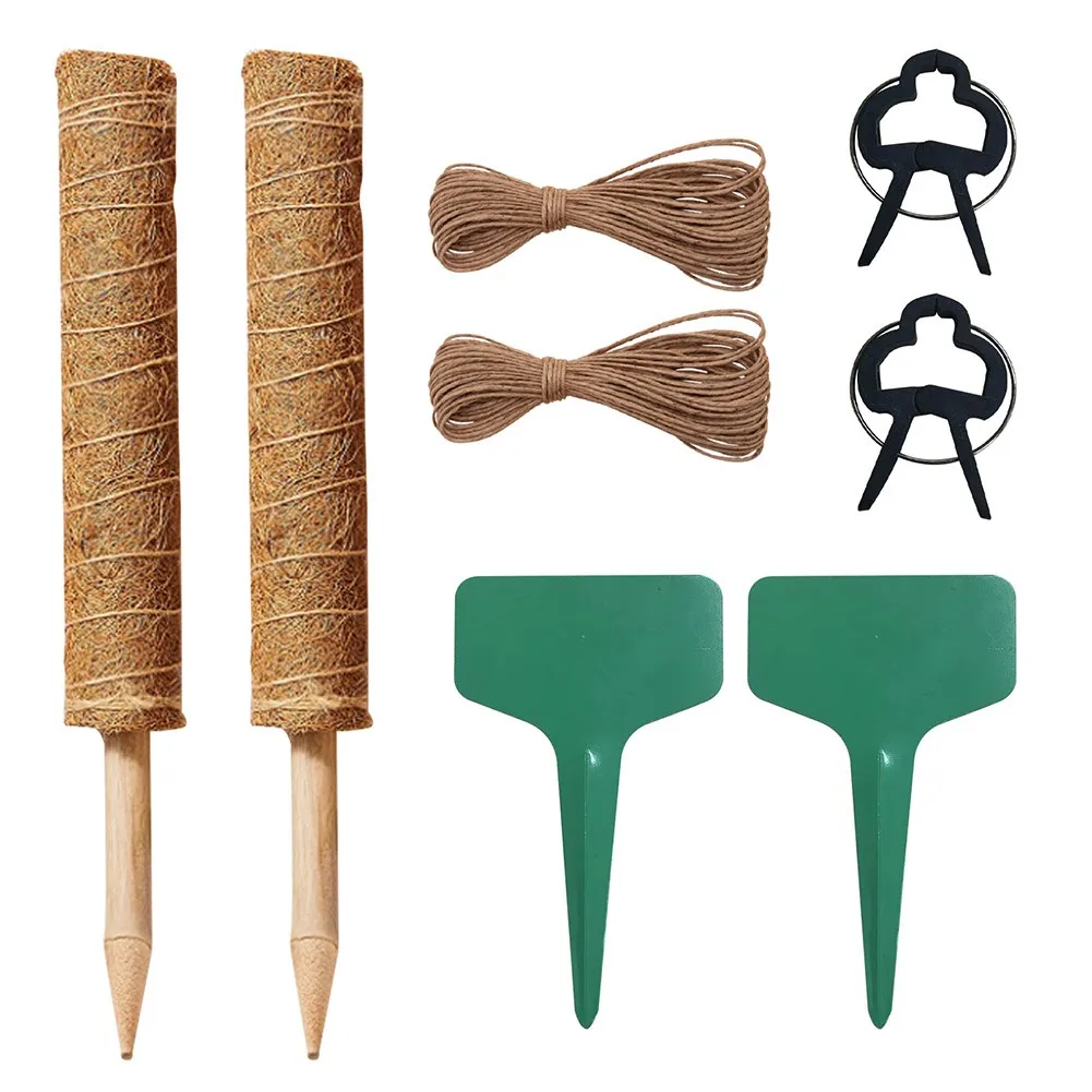 

2 Sets Plant Cages Supports Coir Moss Totem Pole Plant Extension Creeper Climb Pole Garden Supplies