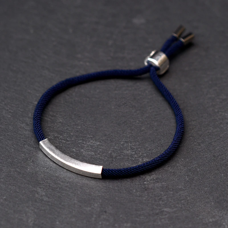 Мужской/женский плетеный браслет ручной работы серебро 925 пробы 6 цветов на