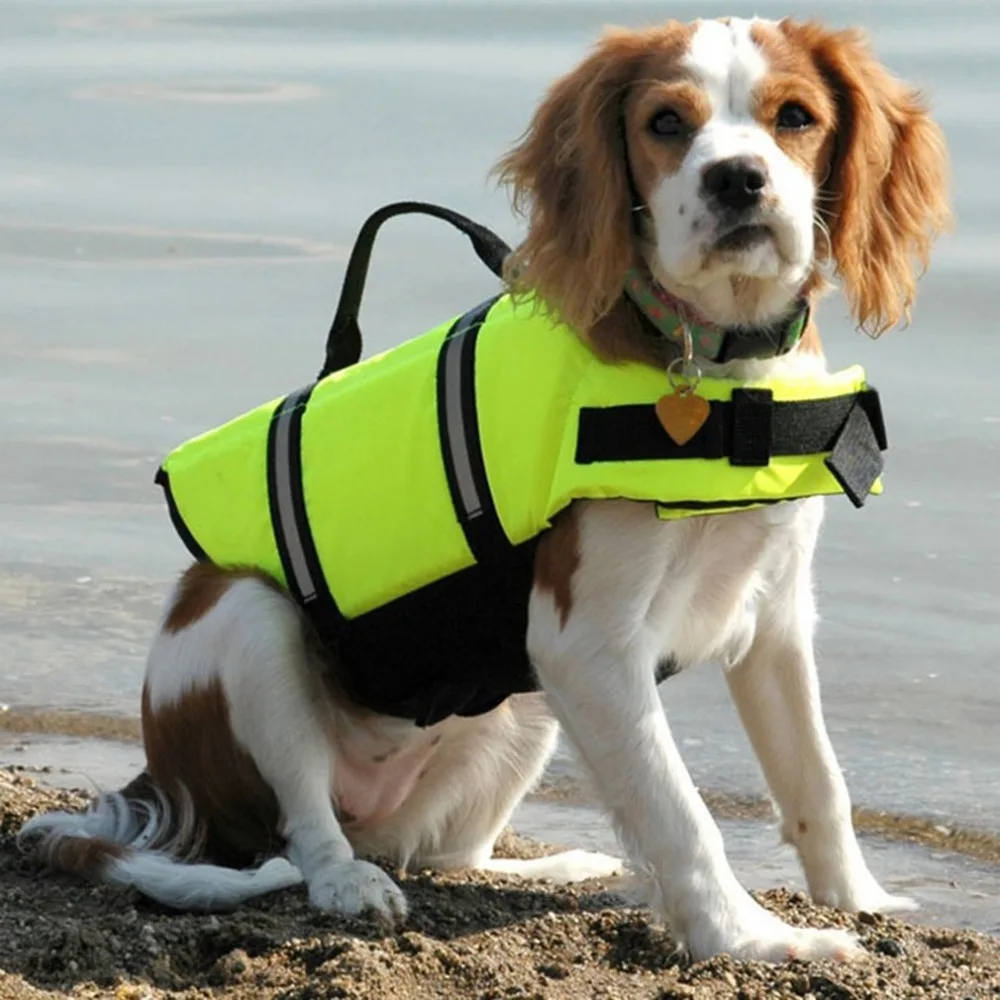 

Pet Dog Life Jacket Safety Clothes Life Vest Collar Harness Saver Pet Dog Swimming Preserver Clothes Summer Swimwear