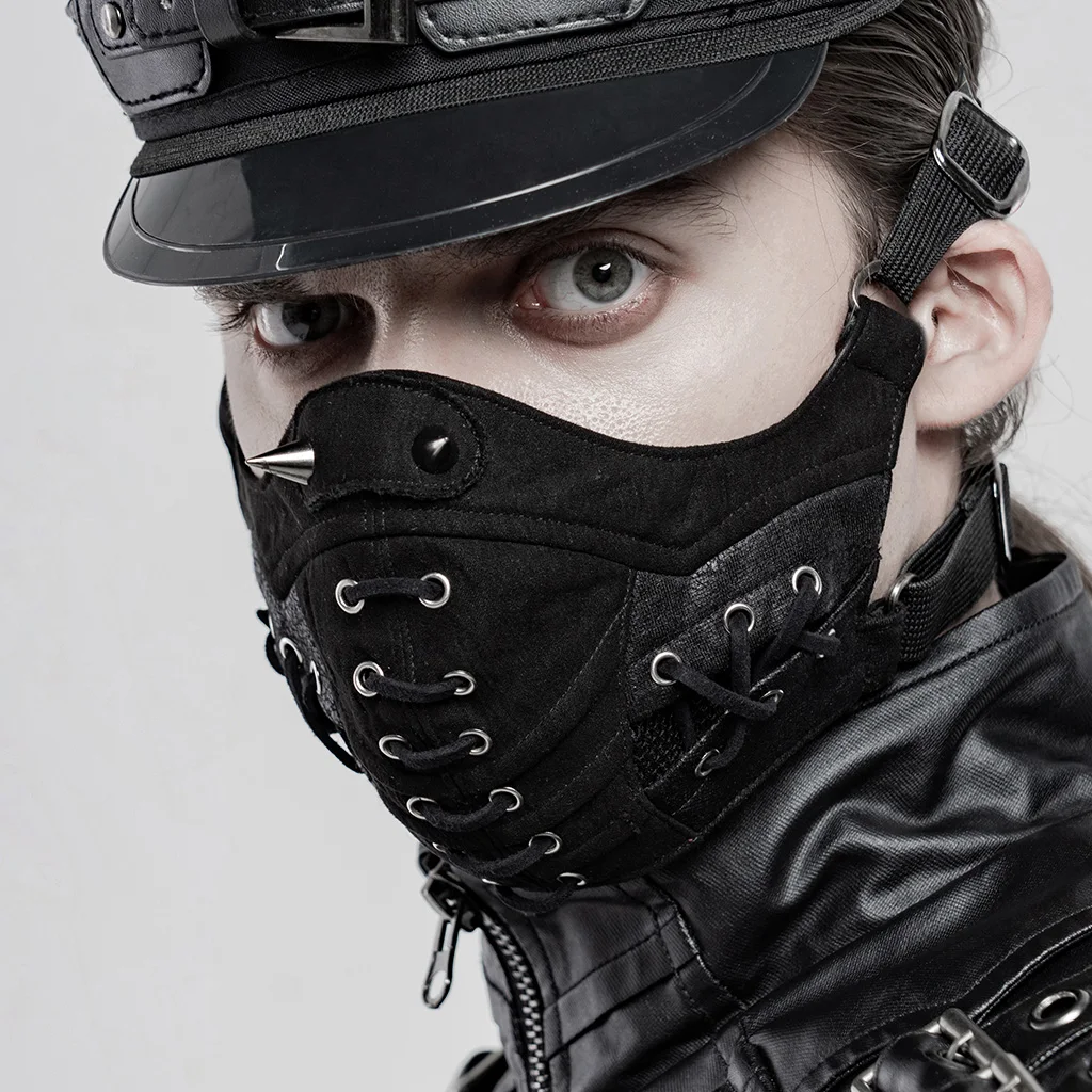 Крутая мужская маска для лица PUNKRAVE в стиле панк сетчатая дышащая Регулируемая