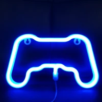 neon sign light gamepad shaped neon light table lamp for game room decor xmas party holiday wedding home decoration gift