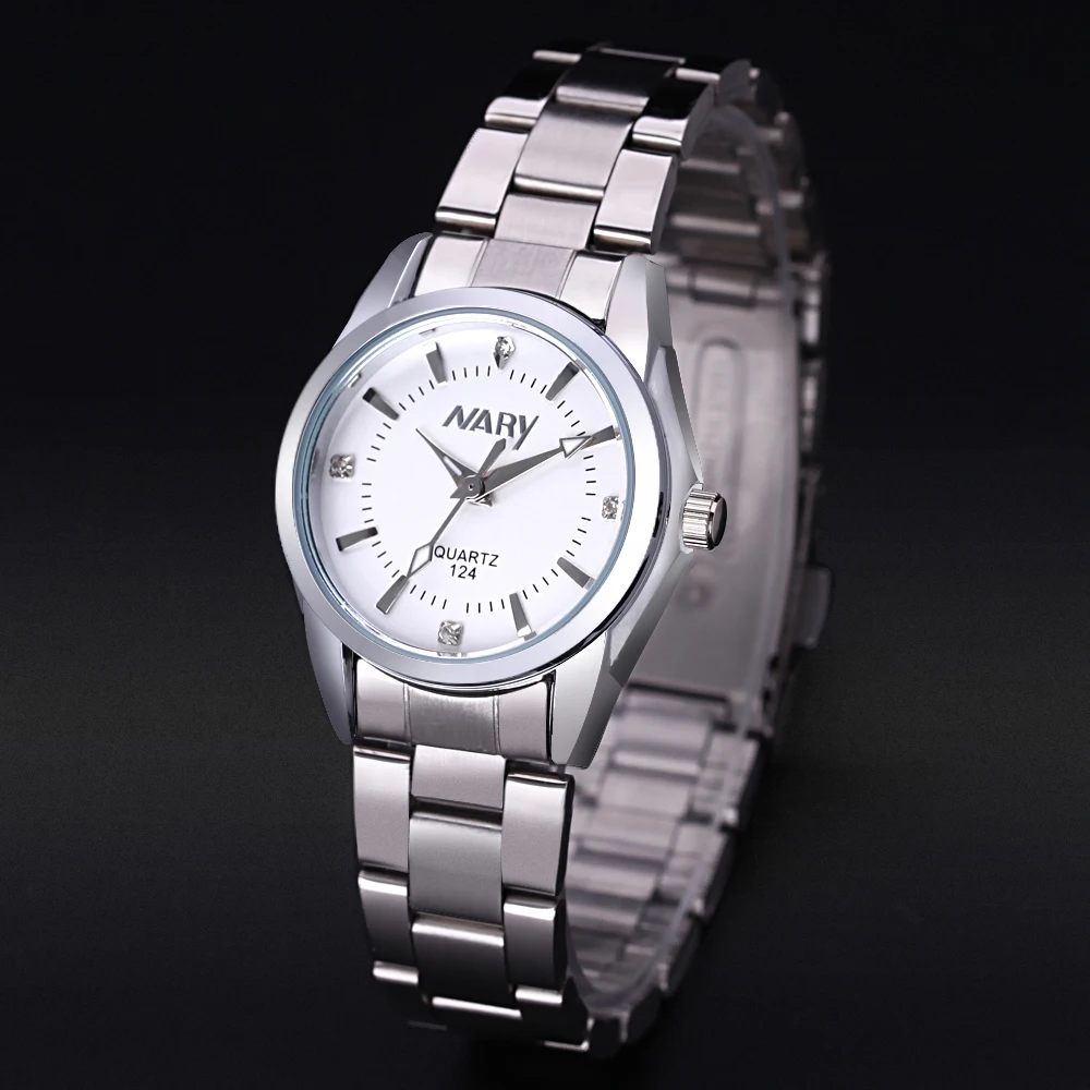Часы ведущей марки Reloj Mujer Nary модные повседневные женские часы браслет из