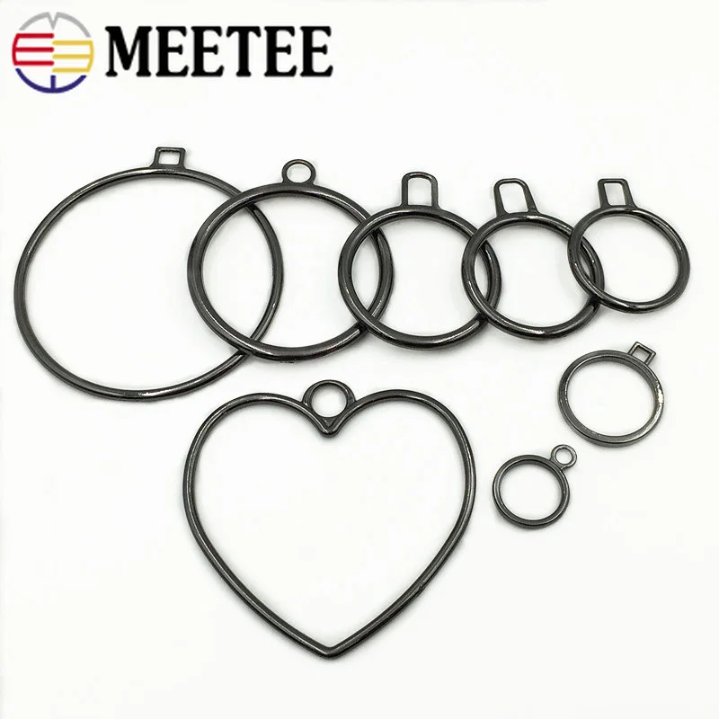 Meetee 5/10 шт. ID1.6 6 см металлический съемник на молнии круглая ручка в форме сердца