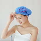 1 шт. микрофибры быстрой сушки волос Ванна спа бантом Обёрточная бумага Полотенца шляпа Кепки для бани Аксессуары для ванной комнаты