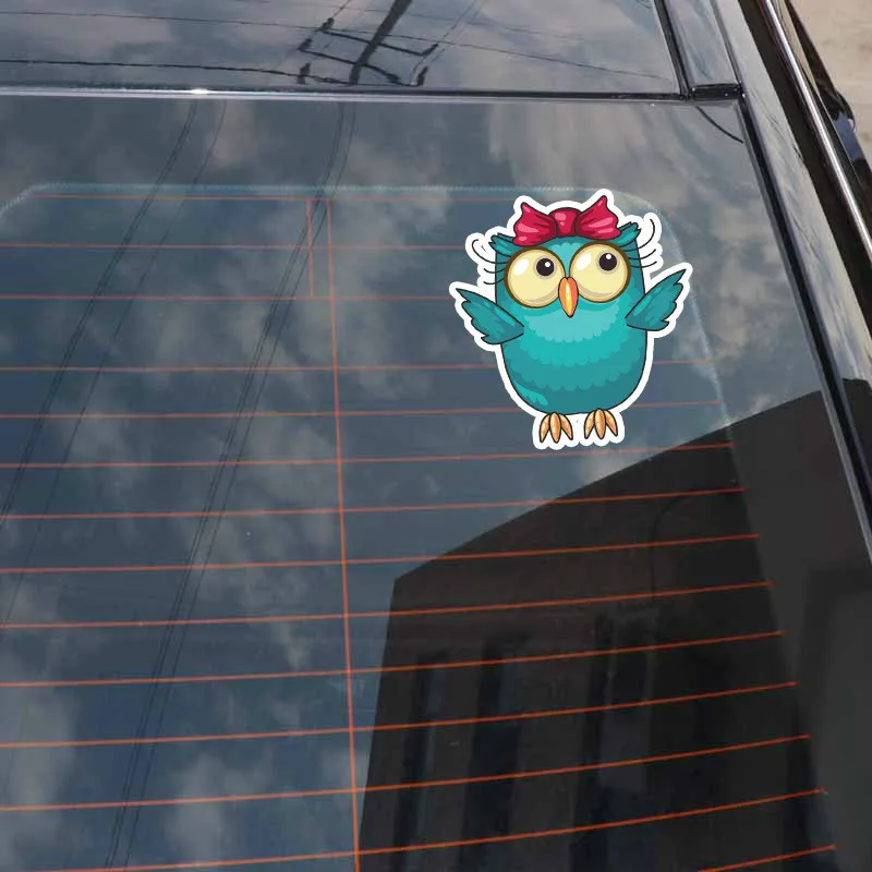 Ebdeckle Красивая Сова носить лук для Авто/бампер/окно/настенные наклейки DIY Декор