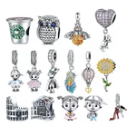 WOSTU, 100% Стерлинговое Серебро 925 пробы, очаровательные бусины, подходят к оригинальному браслету DIY, подвеска для мальчиков и девочек, бусы для женщин, модные ювелирные изделия, подарок, Новинка