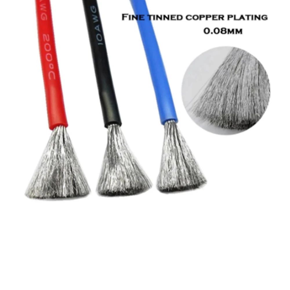 Провод из мягкого силикона 30/28/26/24/22/20/18AWG гибкий силиконовый провод 6 цветов в