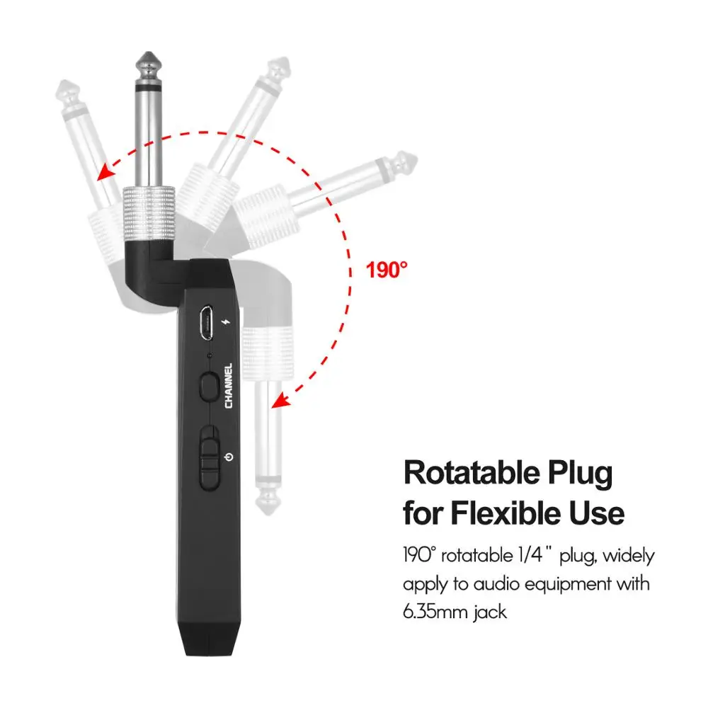 cuvave wp 5g drahtlose 58 ghz gitarre system audio sender gitarren verstärker wiederaufladbare für elektrische gitarren verstärker fre