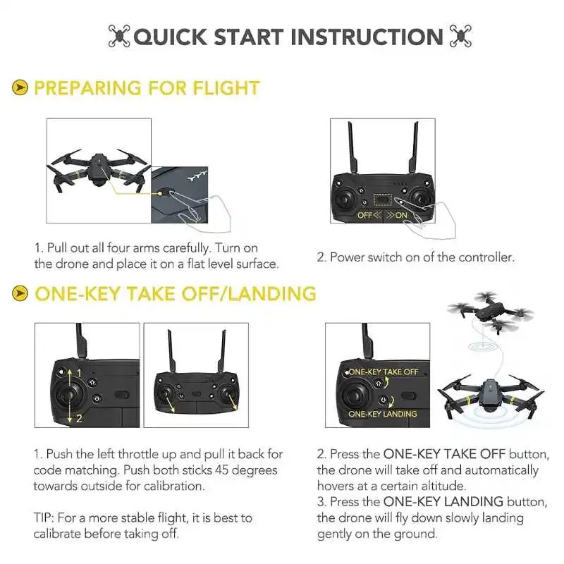 

720P/1080P/4K E58 Folding RC Drone Headless Mode Unmanned Aerial Vehicle