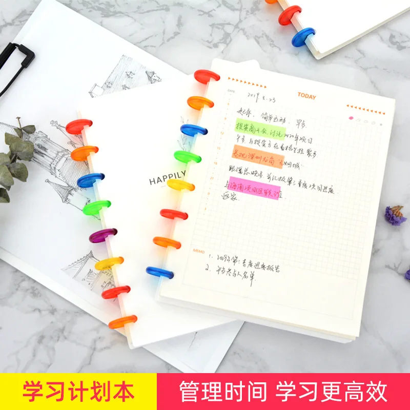 Диски планировщик блокнот Прозрачная Обложка студенческий обучающий план со