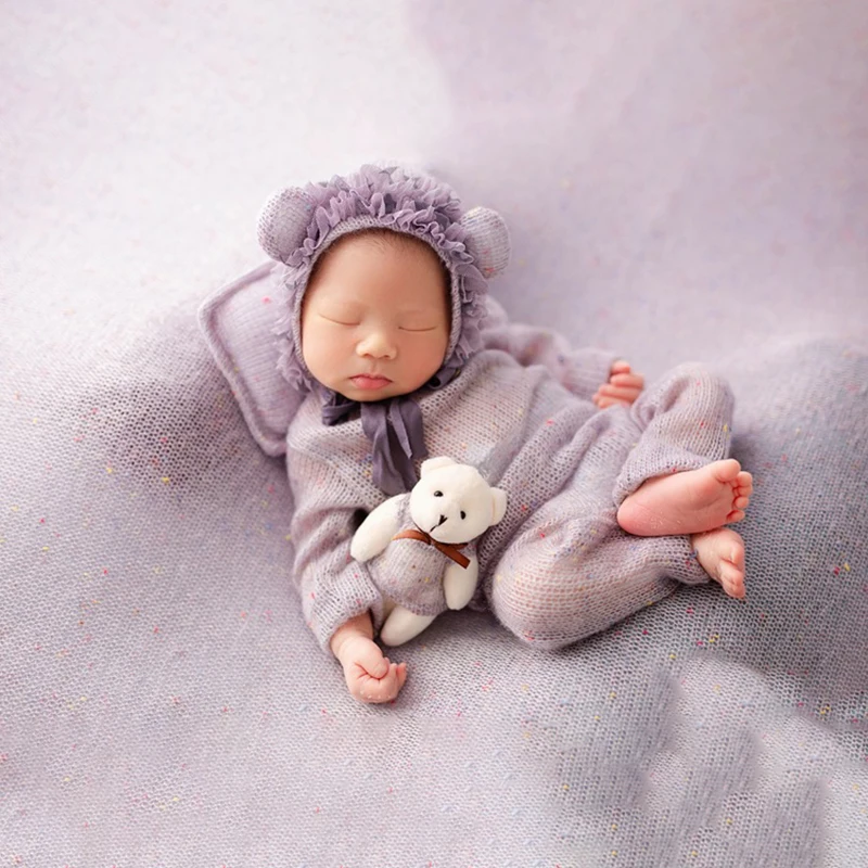 

4 Piece Baby Baby Onesies Full Month And 100-Day Aniversary Onesis Photography Cute Wearing Set