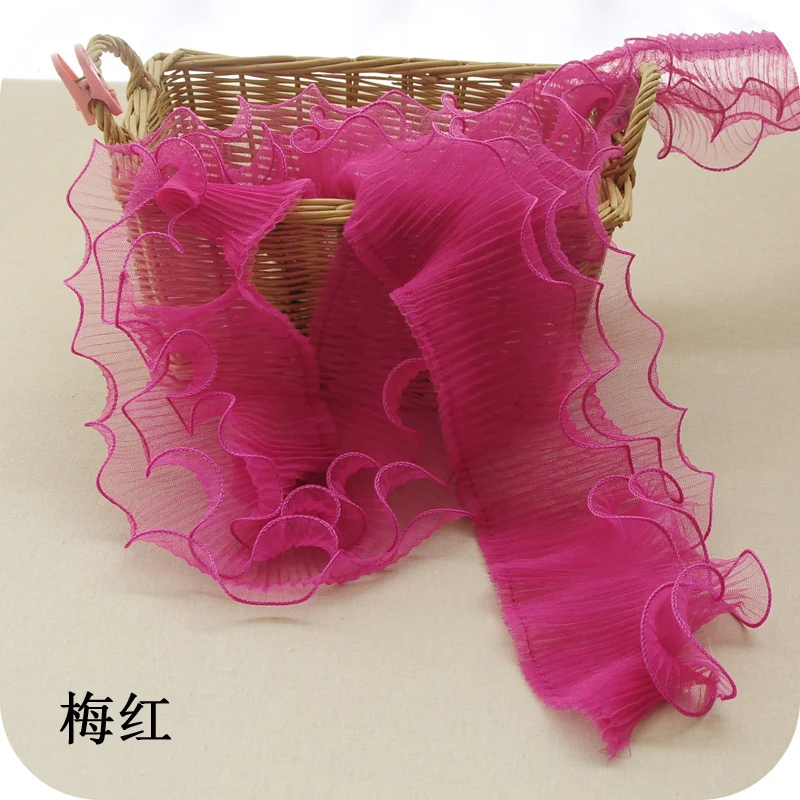 Трехслойное Плиссированное кружевное платье с оборками эластичное