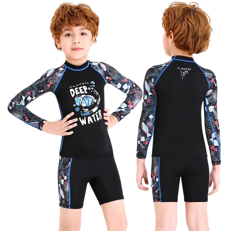 Детский купальник для серфинга в глубокой воде гидрокостюм с Медузой купальный