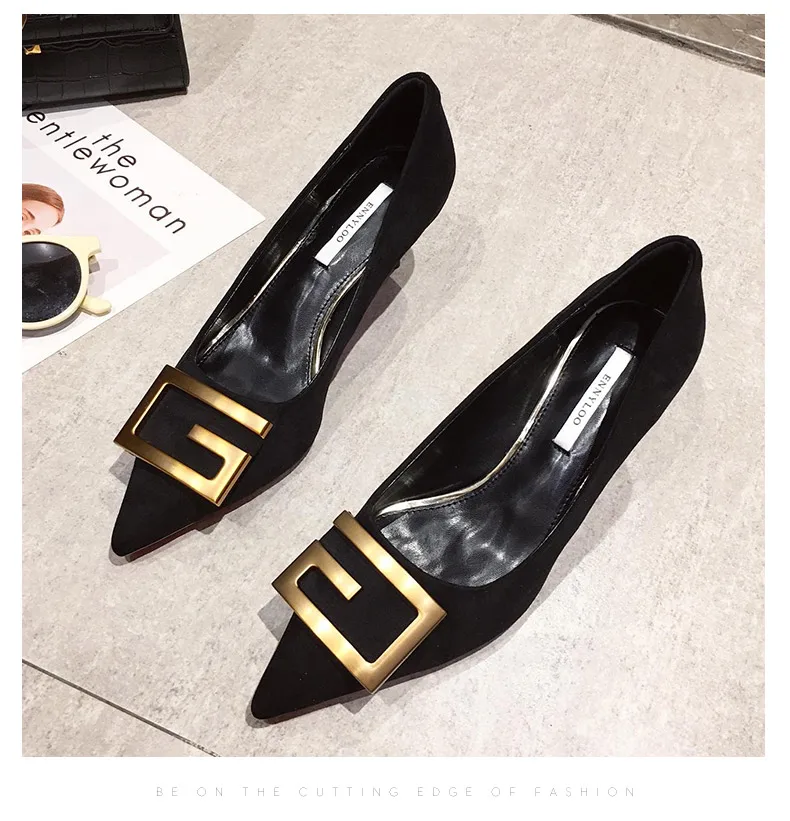 

High Heels Women's Spring New All-match Pointed Shoes Autumn Style Black Temperament Sexy Shallow Mouth Stiletto Single Shoes