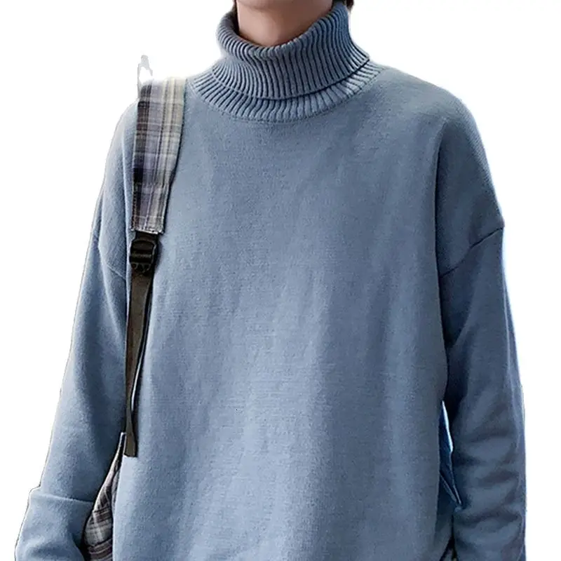 Sweater Pullover Fashion High Neck Trend 2021 Autumn Winter Young Men's Top Men Clothes Time Limited