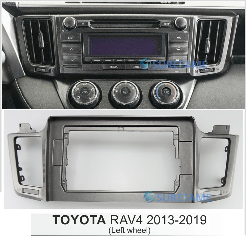 10 1 дюймовая Автомобильная панель Fascia Для TOYOTA RAV4 2013 2019 (левое колесо) комплект для