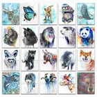 Полностью Квадратный бриллиант, 5D Вышивка олень Орел КИТ Медведь Бабочка Собака Обезьяна кошка панда Леопард Ослик свинья волк Жираф