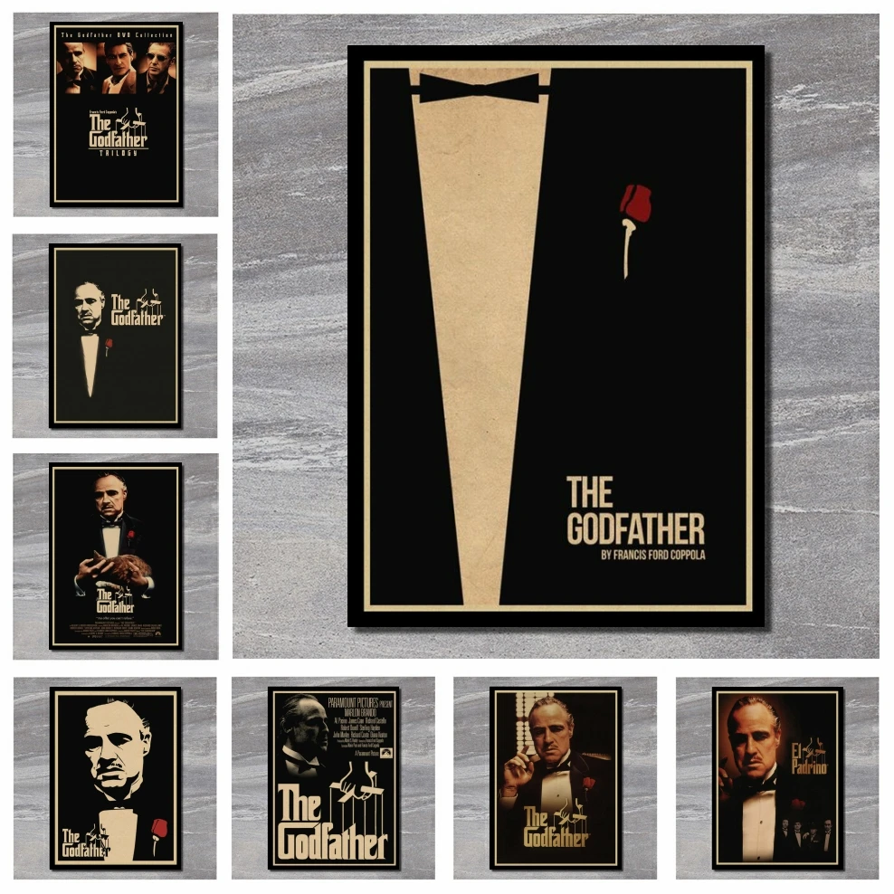 

Постеры из фильма крестного отца, винтажный постер из крафт-бумаги, декоративная картина для бара, кафе, Настенная Наклейка