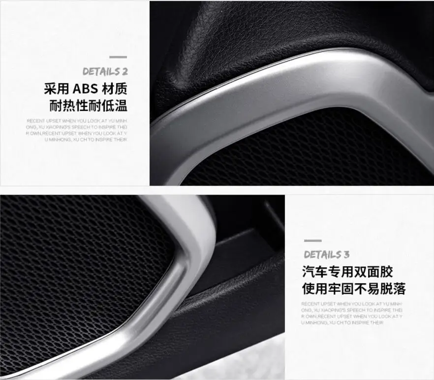 

For Jeep Renegade 2016 4PCS ABS Chrome Car Interior Side Door Stereo Audio Speaker Cover Trims Car Styling Accessories