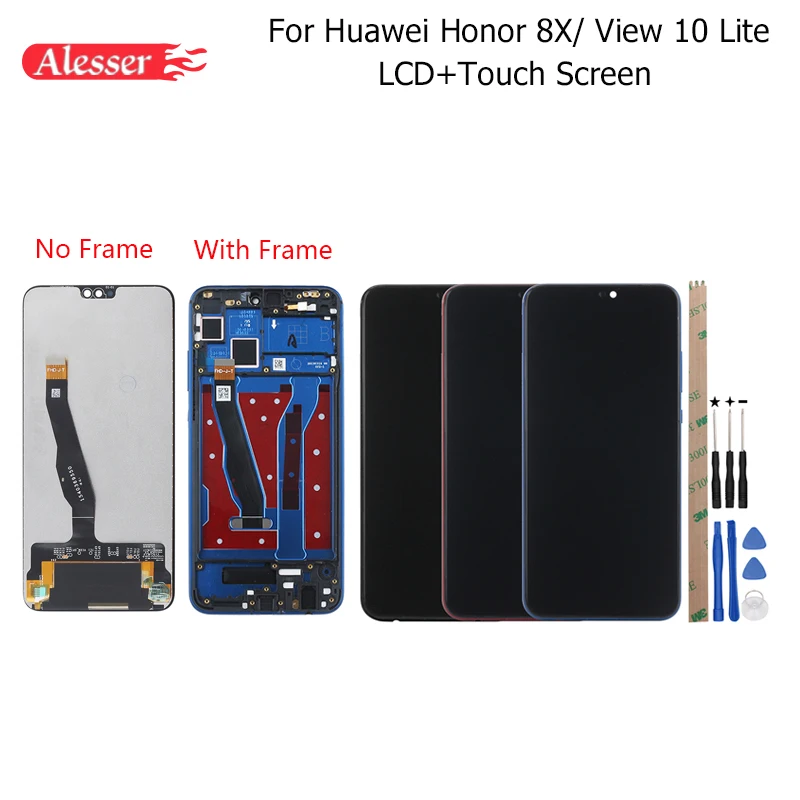 ЖК-дисплей Alesser для Huawei Honor 8X сенсорный экран + инструменты в сборе View 10 Lite 6 5 дюйма