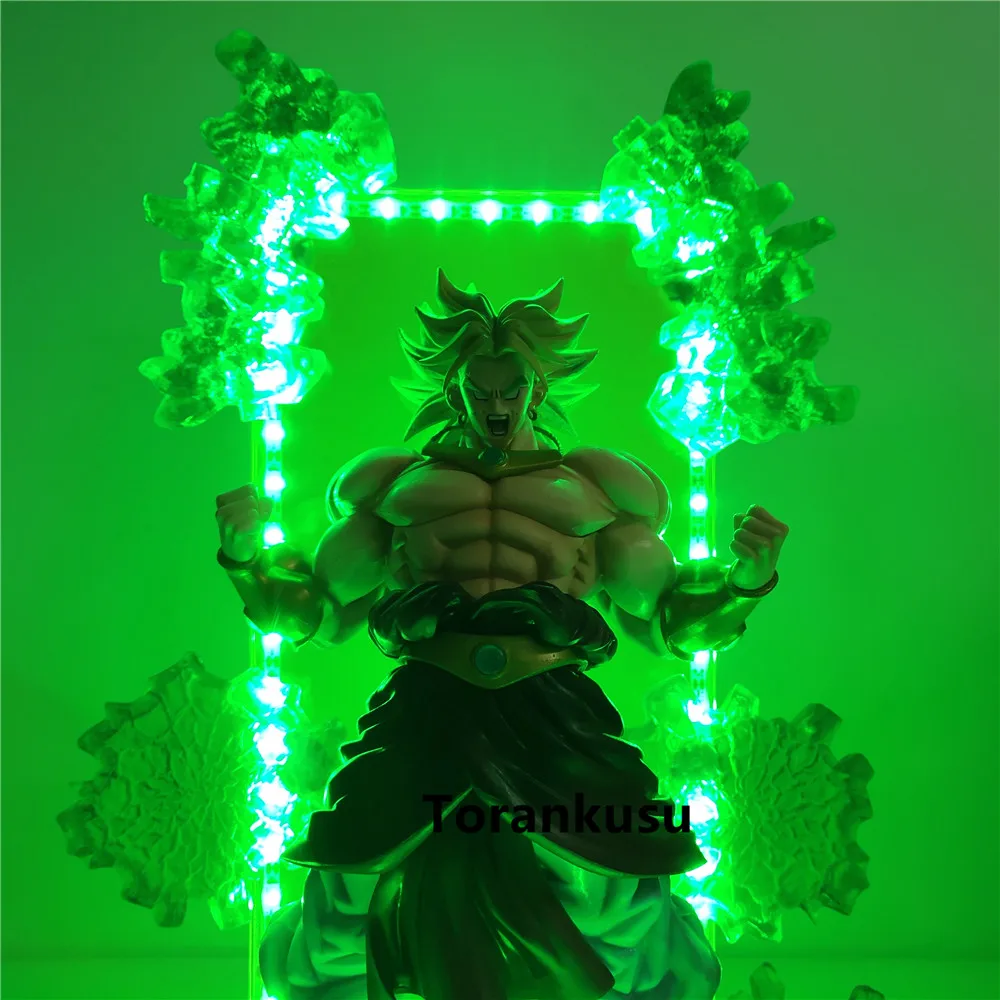 

Dragon Ball Z Anime Figures Broly DIY Set Broli Toys Power Effect Lighting Action Figurals DBZ Decor Home Model Juguetes Figma