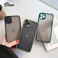 camera protection bumper phone cases for iphone 12 11 pro max xr xs max x 8 7 6 6s plus matte translucent shockproof back cover
