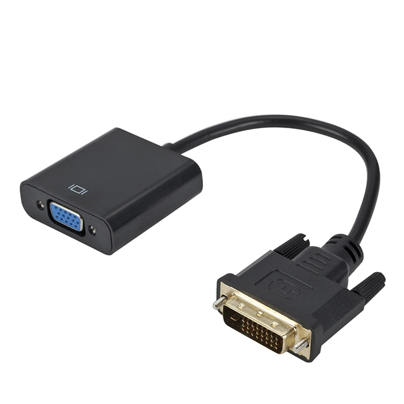 Адаптер видеопреобразователя DVI папа-VGA мама 24 + 1 15 контактов DVI-D в VGA кабель