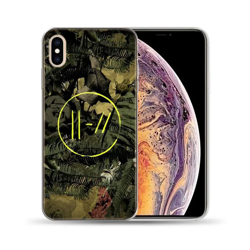 Мягкий ТПУ Черный чехол Twenty One Pilots 21 для iPhone 12 11 Pro Max X XS XR 8 7 6 6S Plus 5 5S SE 10 силиконовые