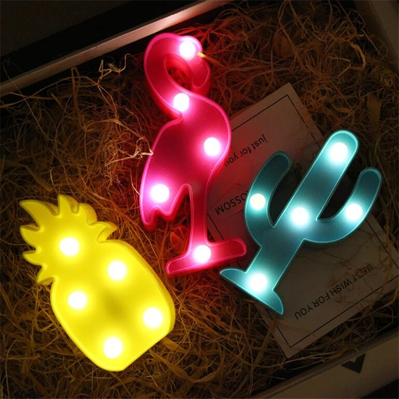 Светодиодные ночные светильники для детей подвесная лампа в виде фламинго