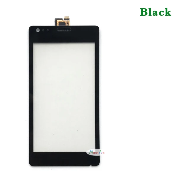 Высокое качество 4," для sony Xperia M C1904 C1905 C2004 C2005 сенсорный экран дигитайзер Переднее стекло объектив сенсорная панель - Цвет: Черный