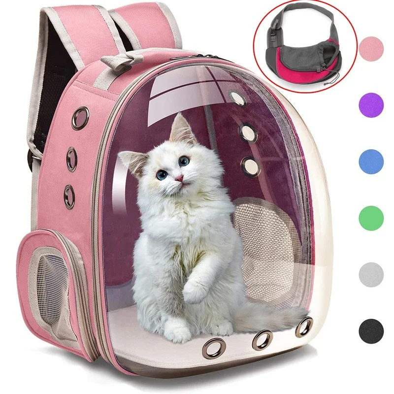 

Pet Carriers Cat Carrier Bags Breathable Pet Transport Bag Carrying For Cats Small Dog Cat Backpack Travel Space Capsule Cage