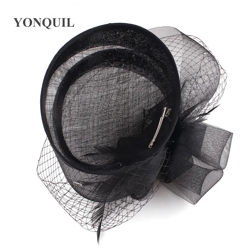 Высокое качество Красный Kenducky шляпы Котелки с вуали для торжественного случая