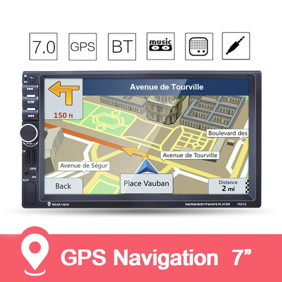 2 din автомобильное радио GPS навигация 7 ''Автомобильный мультимедийный плеер 2din
