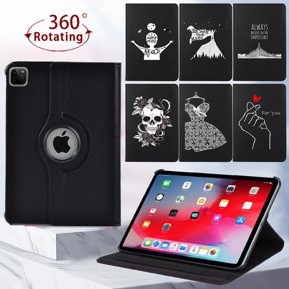 

For Apple IPad Air 4/Air 1/Air 2/Air 3 360 Tablet Rotating Case Anti-Vibration Protection Case + Free Stylus