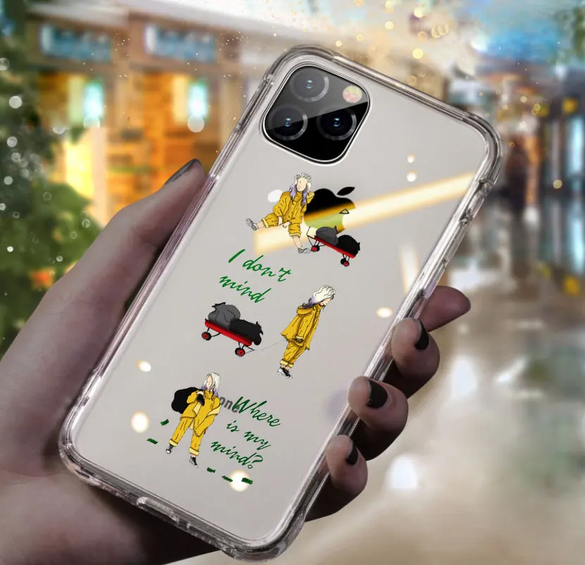 TPU A1049 Billie Eilish наклейки dont smile at me мультфильм чехол для телефона для iPhone 11 pro max 7 5S SE 6 6s 8 7 Plus X XR XS MAX Мягкий ТПУ чехол - Цвет: TPU A1049
