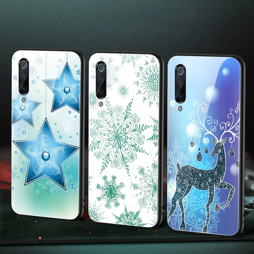 

ciciber Glass Case for Xiaomi Redmi Note 8 9 10X 7 8A 10 9S 8T 9T A3 A2 6X 5X Pro Max Mix 2s Lite F1 ice crystals Art Funda Capa