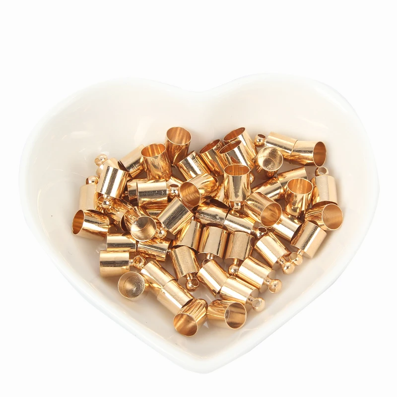 Концевые заглушки для ювелирных изделий сделай сам 100 шт. металлическая