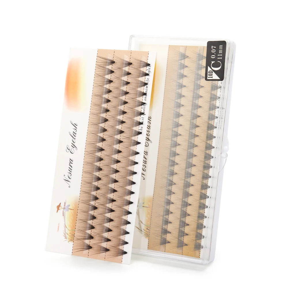 

1Box Big Capacity 60 Bundles 3/4/5/6D Eyelash Extensions 0.07mm Thickness Mink Strip Eyelashes Individual Lashes Natural Style
