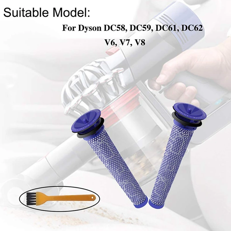 Моющийся фильтр для предварительного двигателя совместимый с Dyson Dc58 Dc59 Dc61 Dc62 V6 V7 V8