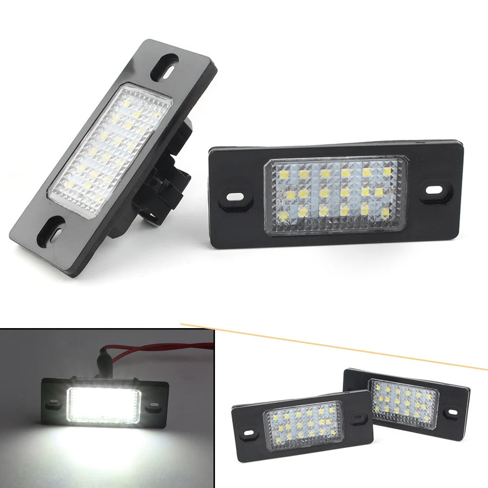 

For VW GOLF 5 Passat Touring & Touareg 2003-2010 Tiguan 2009-2015 2Pcs Car Number License Plate Light 18-SMD LED Lamp