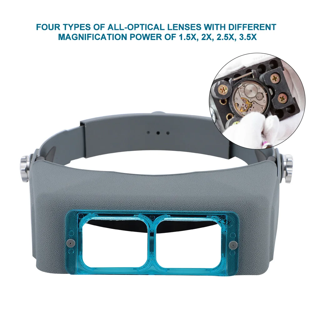 Увеличительное стекло для чтения с повязкой на голову 4 регулируемые оптические