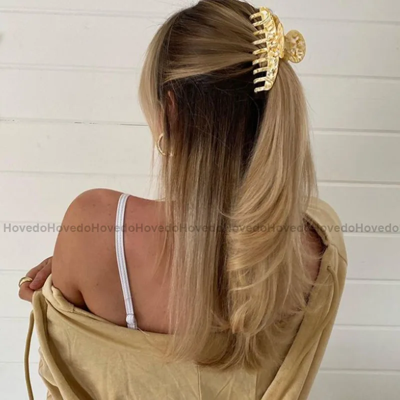 

2021 New Ins Large Geometric Hair Clip Hollow Square Tortoiseshell Leopard Acetate Hair Claw for Women Fashion Hair Accessories