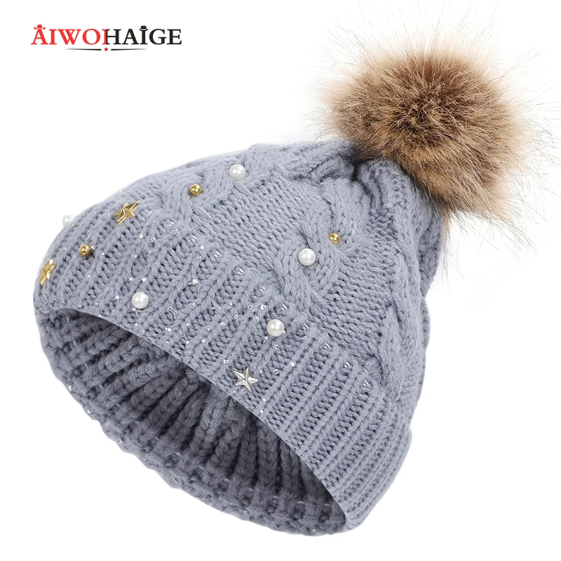 2019 помпоны вязаная шапка шапки с помпонами зимняя женская шерстяная для девочек