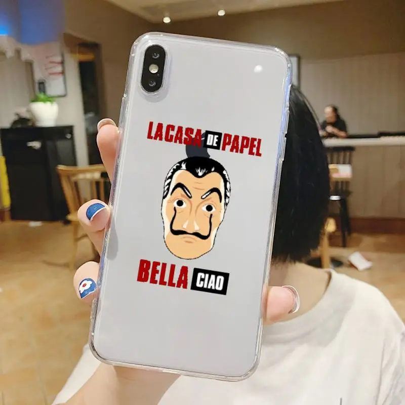 

TV Money Heist House Paper Phone Case Transparent soft For iphone 5 5s 5c se 6 6s 7 8 11 12 plus mini x xs xr pro max