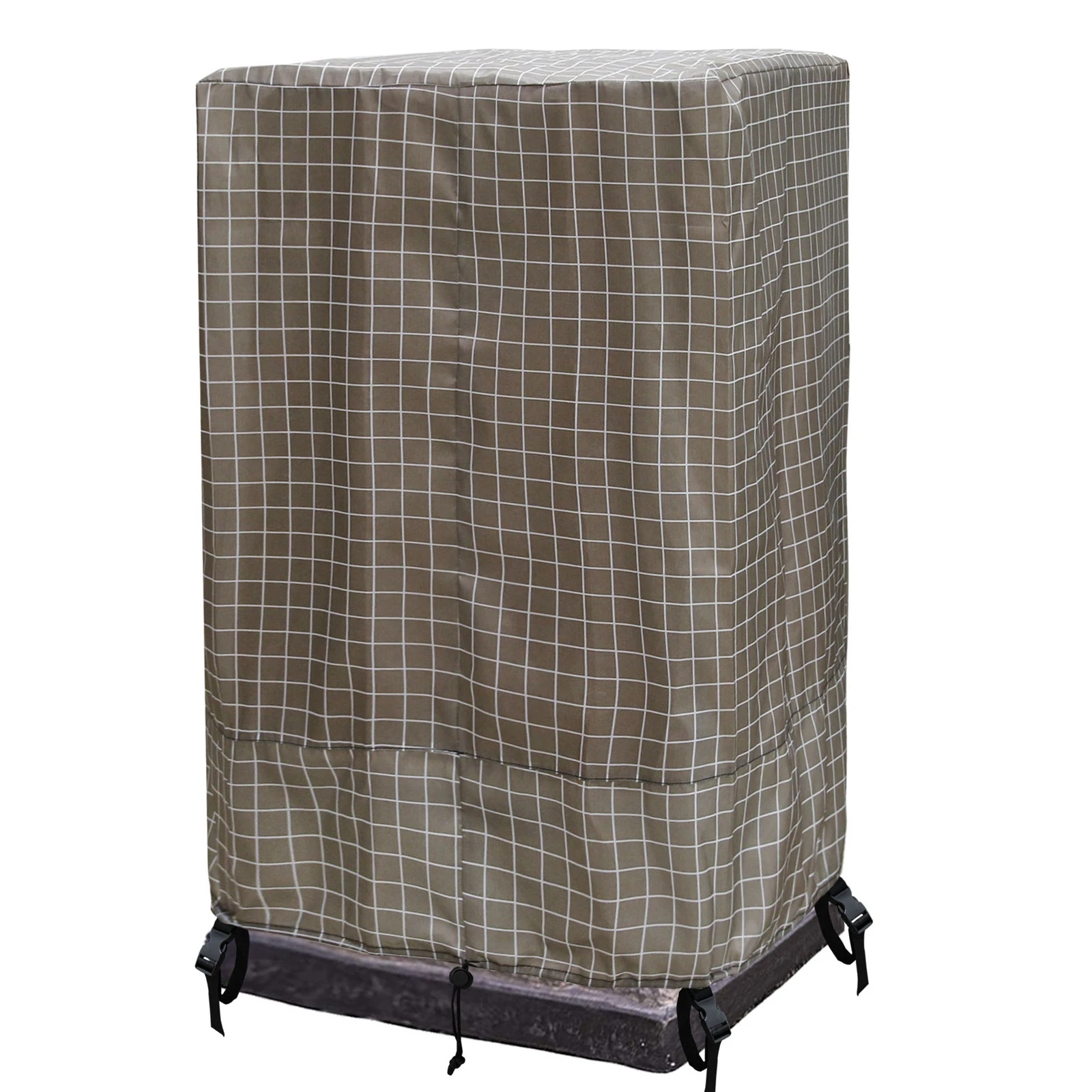 Cubierta de rejilla para le&ntilde;a a prueba de polvo y humedad, cubierta de limpieza impermeable para jard&iacute;n, lluvia y nieve, 55x55x89cm-0