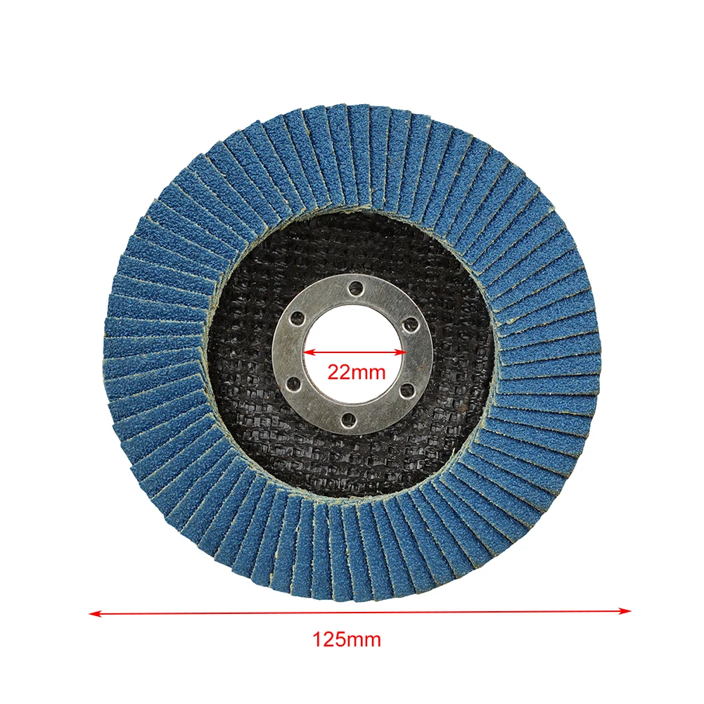 

10Pcs 5" 40/60/80/120 Grit Flap Sanding Discs 125mm Zirconia Abrasive Grinding Wheels Wood Metal Sanding Disc for Angle Grinder